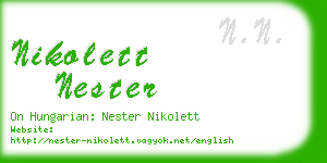 nikolett nester business card